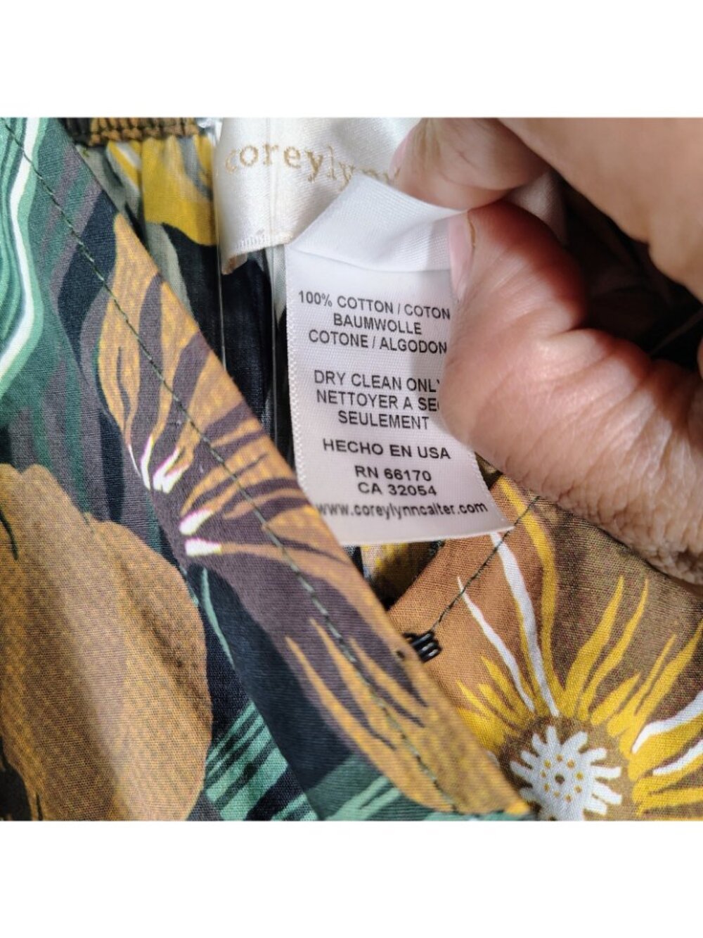 Corey Lynn Calter Skirt Suit 2-Piece Set Women's M/S Yellow Floral Peplum A-Line - Picture 10 of 16